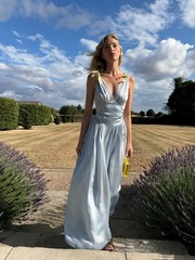 Helsa Silk Celeste Dress