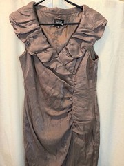 Adrianna Papell Cocktail Dress size 14 Mocha with hint of shimmer
