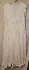 Jessica Taylor Womens XL Ivory Cotton Eyelet Lace Boho Maxi Dress Sleeveless