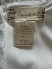 ALTAR’D STATE Embroidered 100% Cotton Asymmetric Fit & Flare White Dress, Large