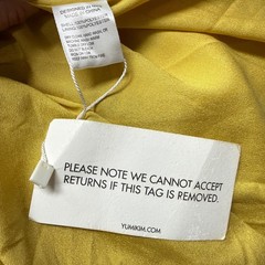 Yumi Kim Maxi Dress Small Yellow Floral Ruffle V-Neck Open Back Boho Summer