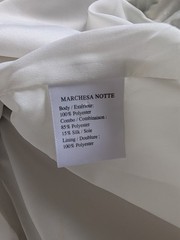 NWT Marchesa Notte Mikado Strapless Floral Sash Cocktail Dress Sz 8 Ivory #1A601