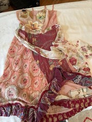 NWOT 100% Silk OOAK Patchwork Gown • SF Faire Artisan Masterpiece ✨