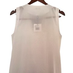 Opening Ceremony Sleeveless Contrast Midi Dress White With Black Chest Accent S