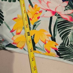 One World Tropical Parrot Dress Crochet Lace XL Jungle Beach Resortwear V-cut