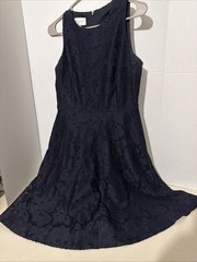 Donna Morgan Navy Blue Lace Sleeveless A-Line Cocktail Dress Women&rsquo;s US 4 / UK 8