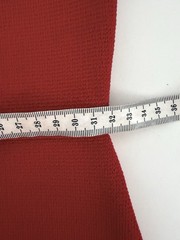 Scanlan Theodore Dress Size Small Crepe Knit Midi Red Pencil Bodycon Panel
