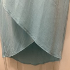 VENUS Womens Sz Small Aqua Blue Faux Wrap Halter Dress Midi Beach Summer