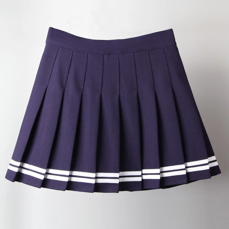 Vintage Korean Style Patchwork Skirt Harajuku JK Black Pleated Skirts Gothic Str