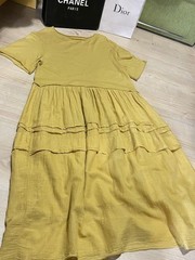 Women Nina Ricci dress mustard knit 40/L/48