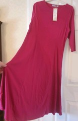 NEW PRETTY POPPY PINK MAGENTA PRINT A LINE DRESS FIT & FLARE PLUS SIZE 20