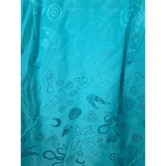 NEW Never Fully Dressed US Size 4 Blue Jacquard Wrap Mini Dress Celestial