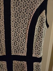 INA NWT Dress size L Black with White Lace, Short, Sleeveless