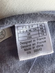 Linen Woman’s Light Blue Wrapped Dress Size 14 France (XS) New No tags