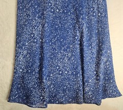 Cynthia Howie Maggy Boutique Vintage Dress Size 12 Lined Short Sleeve Blue White