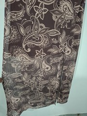 Pie In The Sky Brown Paisley Babydoll Midi Dress Cottagecore Boho Y2K Style Sz S