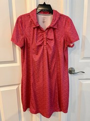 Reel Legends Keep It Cool 1/4 Button Up Short Sleeve Dress Pink Sz XL Fishing