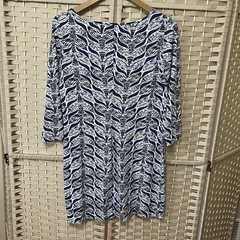 Lilly Pulitzer MARLOWE Sheath Dress Size M Blue MERMAID TAIL Print Pima Cotton