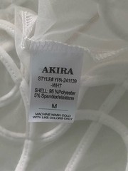 Akira M White Maya Abstract Structured Embroidered Corded Swirling Midi Dress