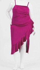 Emerald Sundae Women&rsquo;s Purple Sleeveless Ruffled Dress Plus Size 18