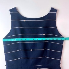The Limited Navy Blue Nautical Striped Embroidered Sleeveless Dress Size 2