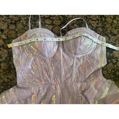 Say Yes to Prom Lavender Sequin Corset Mini Dress. Size 0