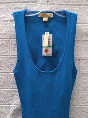 New Michael Kors Ribbed Stretch Knit Cutout Midi Dress Sz L