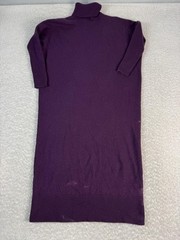 HATCH Sweater Dress Womens Size 1 Purple Merino Wool Turtleneck Midi Maternity
