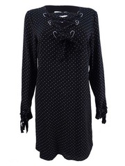Michael Kors Women&rsquo;s Embellished Lace-Up Dress (S, Black/White) 191262856341