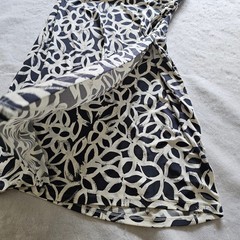 Lauren Ralph Lauren Faux Wrap Dress in Gray Cream, Green Label, Size 12