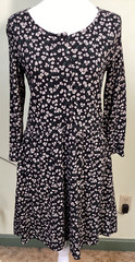 Fat Face United Kingdom Floral Size 2 Fit & Flare 3/4 Sleeve Pullover Dress