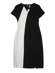 NWT BOSS Hugo Boss Dahota in Black White Colorblock Sheath Dress 4 $545