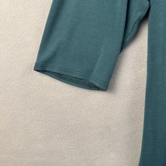 Eileen Fisher Elbow Sleeve Jersey Dress Women’s M Green Stretch Boho Lagenlook