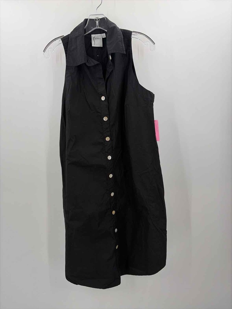 Pre-Owned Finley Black Size Large Knee Length Sleeveless Dress