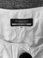 BURBERRY BLUE LABEL Short-Sleeved Dress, White, Size 38