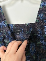 Summersalt Countryside Poplin Smocked Midi Dress Rustic Floral In Midnight