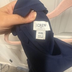 J Crew Scalloped Active Stretchy Pull On Navy Dress Women&rsquo;s Plus XXL