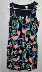 J.CREW Factory Women&rsquo;s Short Sleeve Midi Dress Tiered Floral Print, Size 6