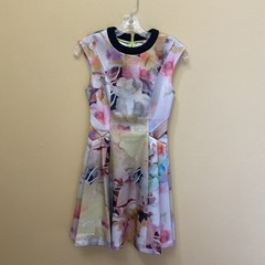 Ted Baker London Jeneyy Electric Day Dream Fit & Flare Dress Ted Size 1 US 2-4