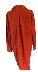 Womens Umgee NWT Rust Cordoury Shirt Dress Med Western Long Sleeve Button Up