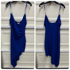 Emerald Sundae Womens Juniors V-Neck Sheath Asymmetrical Dress XXL Royal Blue