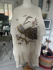 Magnolia Pearl vintage & rare Bretta peacock dress / tunic