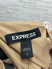 Express Dress Womens Small Brown White Floral Wrap Blouson New
