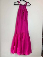 BANANA REPUBLIC Fino fuchsia halter neck maxi dress XS-MED $26