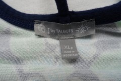 TALBOTS~MINT!!~NAVY/GREEN FLORAL UPF 50+ TIE BELT PEEK-A-BOO BACK DRESS SZ:XLP