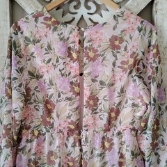 Fourteenth Place Maja Blush Floral Ruffle Swing A Line Dress Medium Cottagecore