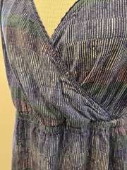Universal Thread Blue Pinstripes w Multicolor Stripes Sleeveless Maxi Dress Sz M