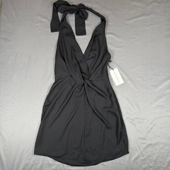 Cotton Candy LA Plunging V Neck Halter Wrap Cocktail Mini Dress Medium NWTTwist