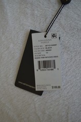 Adrianna Papell Beaded Trim Pintuck Dress Split Sleeve Black LBD Size 12 NWT