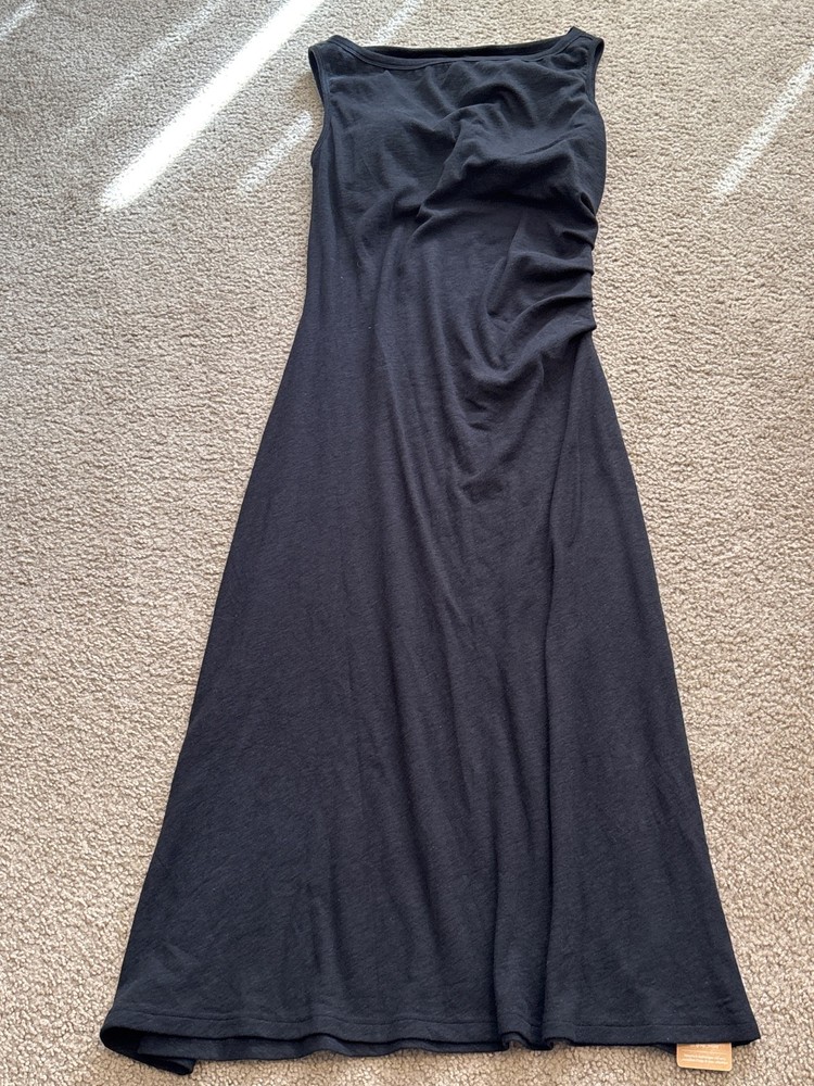 OGL Flattering Boat neck A-line New Airy Brami Tank Dress Black Sz Large NWT